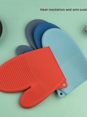 Pannenlap - Siliconen - Set van 2 stuks - Warmtebestendig - Hittebestendig - Ovenwanten - Ovenhandschoenen - Keuken - BBQ - Anti-verbrandingshandschoenen - antislip rubber - hoge temperatuur - anti-hete handschoenen - Blauw - Afbeelding 11