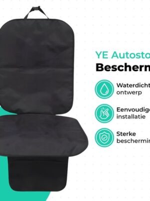 Autostoelbeschermer - Luxe versie - isofix compatibel - autostoel beschermer - autobekleding beschermer voor kinderzitje - isolatiekussen voor kinderzitjes - Zwart - Afbeelding 4