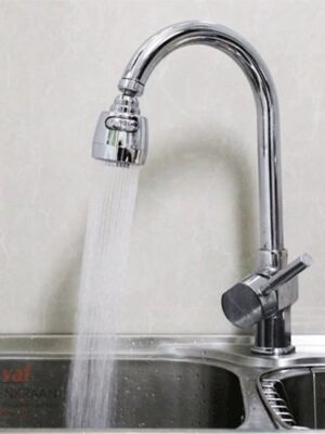Borvat® - Draaibare douche perlator - Voor keukenkraan - Kraan kop zilver - Waterbesparende kraankop - Krachtige kraankop - roterende sproeikop - 360 graden - Kraan opzetstuk - 2 Stuks - Afbeelding 3