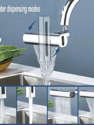 Keuken kraan- Roterende Kraankop - Waterval - Universele - 4 in 1 - 360° Draaibare Sproeierkop - Spoelbak Accessoire - Kraan - 4 standen - Krachtige Kraankop - Kraan Opzetstuk - Afbeelding 6