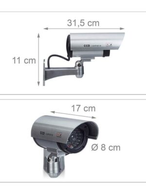 Dummy Camera met 'snoer'- Knipperende Led - Realistische Look - Binnen & Buiten - Nep CCTV Beveiligingscamera - Afbeelding 5
