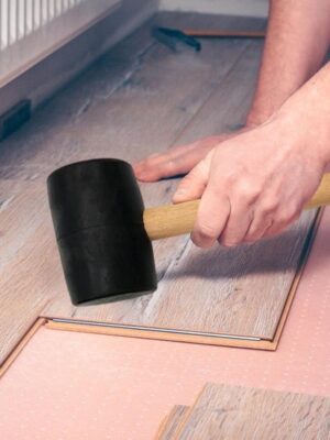 Houten rubber Hamer - Terugslagloze rubber straathamer - 25.5 centimeter - 220GRAM - Afbeelding 5