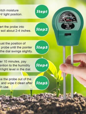 PH Meter - PH Meter grond - PH Meter Tuin - PH Meter Water - PH Bodemtest - PH Meter Bodem - PH Meter Gras - PH Meter Gazon - Vochtigheidsmeter - Vochtmeter - Grondmeter - Afbeelding 3