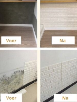 Zelfklevende 3D Stenen Muursticker - Zelfklevend Behang - Plaktegels - Waterafstotend - Voor Keuken, Toilet En Badkamer - 10 Stuks - Wit - Afbeelding 7