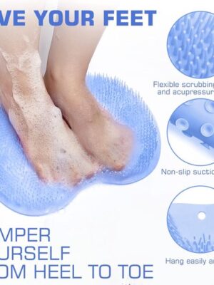 Anti-slip Silicone Massager - Doucheborstel - Voetmassager - Voetscrubber - Massage voor Voeten - Douche Accessoires - Afbeelding 13