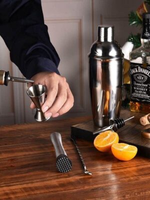 professionele Cocktail shaker set - 6 delig - Cocktailshaker - Cocktailset - Cocktailset voor thuis - RVS cocktail set - mixset voor drankjes - Afbeelding 3