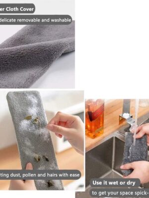 Verstelbare stofdoek voor jaloezieën - verstelbare plumeau - Verstelbare stofdoek - Reinigings borstel jaloezieën - Jaloerzieën reiniger - Intrekbare stofborstel - Onder kast dweil - Intrekbare verstelbare plumeau - Stoffer - Afbeelding 4