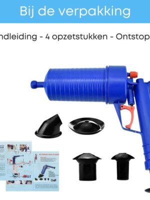 Gootsteenontstopper – Toiletontstopper – ontstopper – gootsteen – afvoer keuken – wc – douche – Buisreiniger – afvoerreiniger – plopper pomp – toiletontstopper - zuig en drukreiniger – Kunststof – UNIVERSEEL - Afbeelding 7