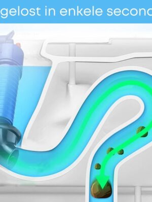 Gootsteenontstopper – Toiletontstopper – ontstopper – gootsteen – afvoer keuken – wc – douche – Buisreiniger – afvoerreiniger – plopper pomp – toiletontstopper - zuig en drukreiniger – Kunststof – UNIVERSEEL - Afbeelding 8