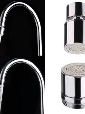 2 stuks Roterende Kraankop - Kraan Filter - Kraan Opzetstuk - Kraan Kop - Waterbesparende Kraankop - Krachtige Kraankop - Roterende Sproeikop - 3 Standen - 360 Graden Draaien - Afbeelding 3