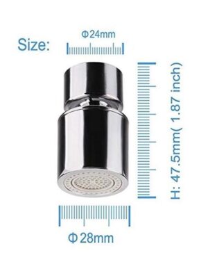 2 stuks Roterende Kraankop - Kraan Filter - Kraan Opzetstuk - Kraan Kop - Waterbesparende Kraankop - Krachtige Kraankop - Roterende Sproeikop - 3 Standen - 360 Graden Draaien - Afbeelding 6