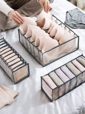 Kleding Organizer - Lade organizer - Kleding organizer set - 3 Stuks - Sokken opberger - Ondergoed verdeler - BH opbergsysteem - Zwart - Afbeelding 4
