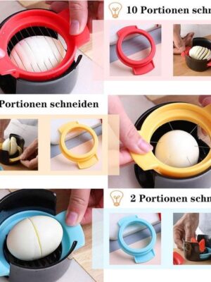 RVS Eiersnijder - 3 in 1 - Vaatwasbestendig - Ei Snijder - Eisnijder - Eiersnijders - Egg Slicer - Multifunctionele snijder - Groente snijder - Fruit snijder - Afbeelding 4