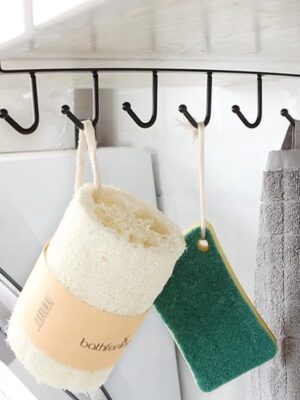 2 Stuks - Keuken Opbergrek - Ophangrek - Ophanghaken - bekerrek - Keukenrail - Mokkenrek - Handdoekhouder - kopjesrek - Keukenkast organizer - Zwart - Afbeelding 3