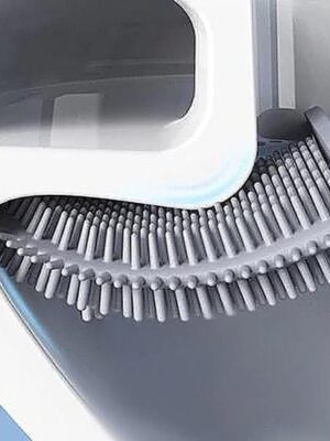 Flexibele siliconen WC borstel met houder - Hygiënische toiletborstel met ophangsysteem / wandmontage - Duurzaam en antibacterieel – Wit - Afbeelding 5