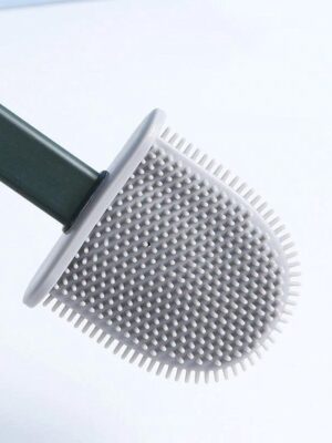 Flexibele siliconen WC borstel met houder - Hygiënische toiletborstel met ophangsysteem / wandmontage - Duurzaam en antibacterieel – Wit - Afbeelding 9