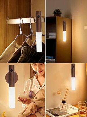 LED Wandlamp met Bewegingssensor – Oplaadbaar & Magnetisch – Warm Licht – Donkerbruin Breng sfeer en functionaliteit samen met deze stijlvolle LED wandlamp met bewegingssensor. Dankzij het warme licht creëert u een gezellige ambiance, terwijl de - Afbeelding 11