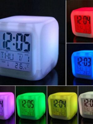 Orange85 Digitale klok - 7 kleuren LED - Wekker - Temperatuur - Slaapkamer - Datum - Alarm - Afbeelding 4