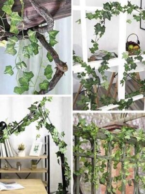 Klimop Slinger 36 Stuks 630cm - Decoratieve Hangplant - Kunstplant Slinger - Klimop Decoratie - Nep Planten - voor Binnen en Buiten - Kunst Hangplant - Set van 36 Slingers - Groen - Afbeelding 4