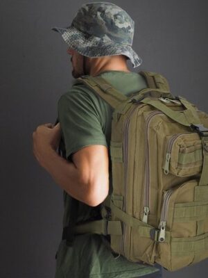 Military rugzak - Molle rugzak - Rugzak 26 liter - Waterdichte rugzak - Outdoor backpack - Rugzak met heupband - Kampeer rugzak - Groen - Afbeelding 5