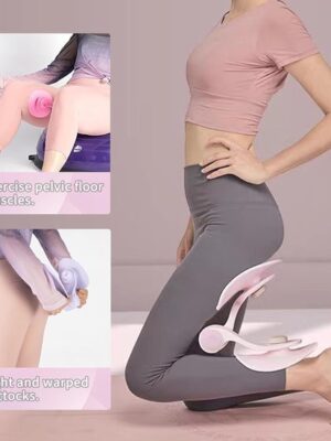 Bovenbeentrainer, Dijbeentrainer, bekkenbodemtrainer, heuptrainer, bekkenbodemtrainer, trainingsapparaat, trimmer binnenbeen, beentrainer voor postpartum thuis, benen trainingsapparaat dames - Paars - Afbeelding 5