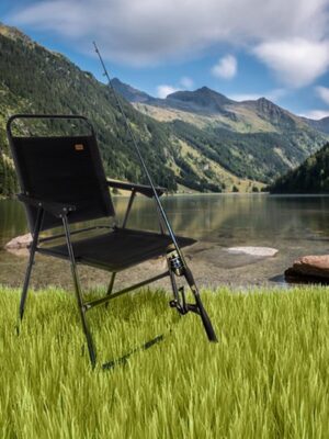 Campingstoel opvouwbaar – Tuinstoel inklapbaar – Verstevigd – Draagbaar – Tuin, Strand of Camping – 75x50 cm – Zwart – Max 150 kg - Afbeelding 5