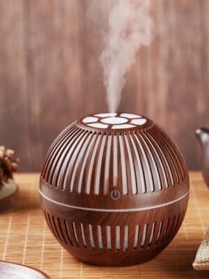 Luchtbevochtiger | Humidifier 300ML | Vernevelaar | Waterverdamper | 7 kleuren LED | Lichtbruin - Afbeelding 6