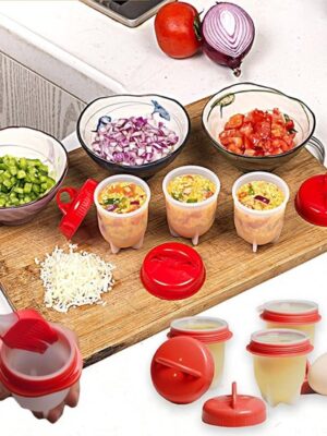 Siliconen Eierkoker – Egglettes Set 6 Stuks – BPA-vrij – Herbruikbare Ei Kookvormen - Afbeelding 3