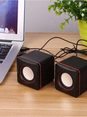 Borvat® | Mini PC Luidsprekers Set van 2 met USB | Zwart - Afbeelding 8