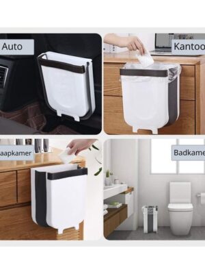 Handy Bin - Afvalbakje aanrecht - Uitschuifbaar - Keuken prullenbak - WIT - Afbeelding 9