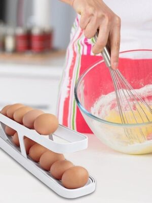 Eierhouder voor Koelkast – Automatische Rollende Eierdispenser – 2 Lagen – Geschikt voor 12-14 Eieren - Afbeelding 3