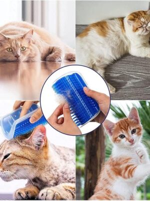 2x Katten Hoekborstel - Haarverwijdering Borstel - Self Groomer - Katten Massageborstel - Kat Borstel - Kat Speelgoed - 2 stuks - Grijs - Afbeelding 7