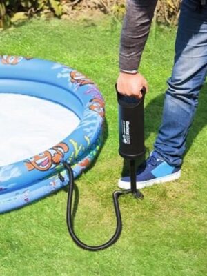 Handpomp Zwembad – Dubbelwerkende Luchtbedpomp – Draagbare Opblaaspomp met Slang – Voor Zwembad, Luchtbed & Camping - Afbeelding 3