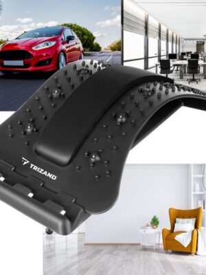 Rug stretcher - Acupressuur rugmassage - Rug corrector - Houding verbeteren - Rugpijn verlichter - Rugtrainer thuis Stretch apparaat rug - Verstelbare rug massager - Zwart - Afbeelding 5