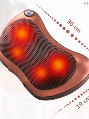Shiatsu Massage Kussen - Elektrisch - Nek/Rug/Voeten - Met Warmte Functie - Voor In De Auto - Op Kantoor - Bruin - Afbeelding 6