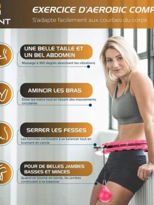 Hula Smart Fitness Massage banden voor volwassenen en kinderen - Afvallen - Afneembare knoopsegmenten - Perfecte maatinstelling - Smart hoelahoep - Buiten gebruik - Afbeelding 3