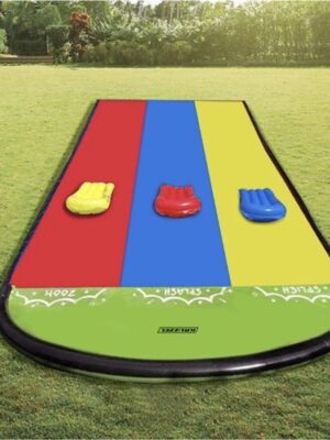 Waterglijbaan 3 Banen – 4,75 m – Buitenspeelgoed – Multicolor - Afbeelding 3