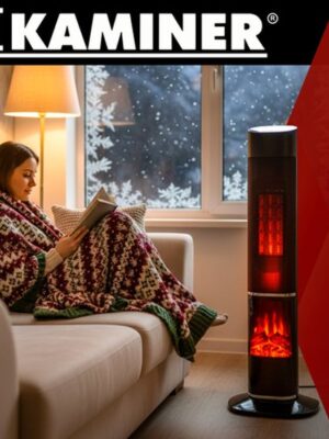 Elektrische kachel - Keramische verwarming - Kolomventilatorkachel - Haardeffect verwarming - Kachel met afstandsbediening - Energiezuinige heater - Veilige elektrische verwarming - Draagbare binnenverwarming - 2000 W - Afbeelding 7