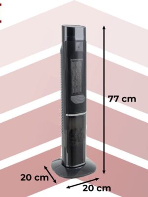 Elektrische kachel - Keramische verwarming - Kolomventilatorkachel - Haardeffect verwarming - Kachel met afstandsbediening - Energiezuinige heater - Veilige elektrische verwarming - Draagbare binnenverwarming - 2000 W - Afbeelding 8
