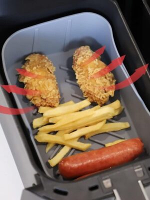 Herbruikbare Siliconen Bakjes - Airfryer siliconen bakje - BPA Vrij - Wasbaar Bakpapier voor Dubbele Heteluchtfriteuse - Airfryer Bakvorm - Zwart - Afbeelding 6
