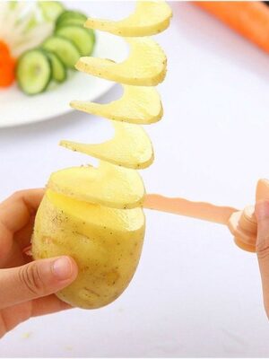 Aardappel Snijder - Potato twister - Chips maker - Spies - RVS - Afbeelding 4