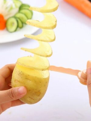 Tornado Aardappelsnijder – Spiraal Groentesnijder – RVS – Voor Aardappel & Courgette - Afbeelding 5