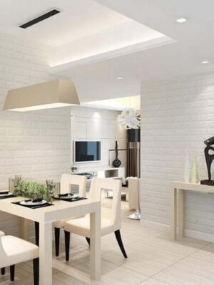 IBBO® - 3D Witte Plaktegels – Zelfklevende Tegels – Plaktegels Keuken – Watervaste Muurdecoratie – Slaapkamer Tegelstickers – 3D Wandpanelen - Zelfklevend Behang – 70x77 cm - 10 stuks - Afbeelding 4