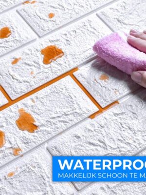 IBBO® - 3D Witte Plaktegels – Zelfklevende Tegels – Plaktegels Keuken – Watervaste Muurdecoratie – Slaapkamer Tegelstickers – 3D Wandpanelen - Zelfklevend Behang – 70x77 cm - 10 stuks - Afbeelding 6