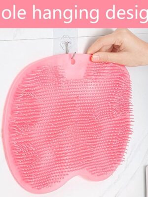 Voetborstel - Voetborstel douche - Antislip siliconen massagemat - Voetreiniging Massagemat - met antislip zuignappen - Rug- en voetenscrubber - Badmassagemat - Ophangbaar - Roze - Afbeelding 4