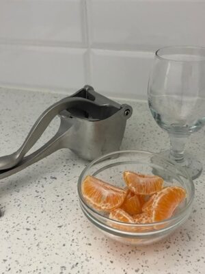 Ruhhy sinaasappel/citrus pers - handmodel - aluminium - 20 x 10 cm - manuel - keuken benodigdheden - Afbeelding 11