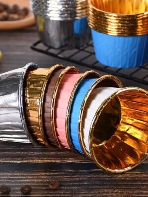 100 Stuks - Aluminiumfolie Taart Bakjes - Folie Cups - Ronde Taart Molds Voor Bakken - Mini Taart Pannen - Cake Vorm - Taartvorm - Aluminium Bak Schaal - Gebak Gereedschap - Zilver - Afbeelding 3