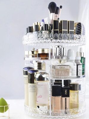 Roterend Cosmetica Plateau - Sieraden Organizer - Makeup Organizer - Make-up Plateau - Plexiglas - Transparant - Sieraden Organizer- 360 Roterend - Afbeelding 4