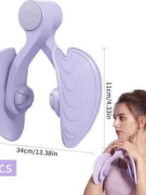 Bovenbeentrainer, Dijbeentrainer, bekkenbodemtrainer, heuptrainer, bekkenbodemtrainer, trainingsapparaat, trimmer binnenbeen, beentrainer voor postpartum thuis, benen trainingsapparaat dames - Paars - Afbeelding 6