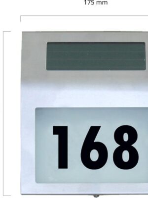 Solar Led Huisnummerbord met Licht / Huisnummer verlichting met dag en nacht sensor - Afbeelding 4